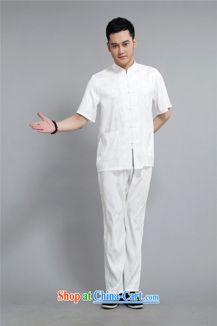 The summer, Chinese men and elderly Chinese short sleeve with Chinese-port national service short sleeve blue XXXXL pictures, price, brand platters! Elections are good character, the national distribution, so why buy now enjoy more preferential! Health