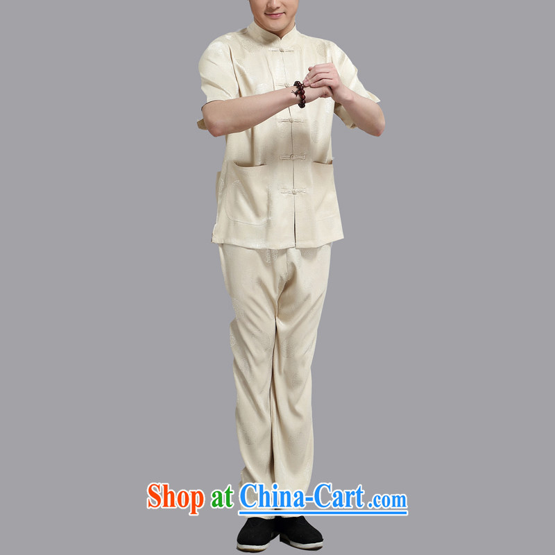 The Carolina boys men's Tang is short-sleeved shirts, served high and Summer Package of Chinese Chinese shirt loose gold XXXXL, AIDS, Tony Blair (AICAROLINA), shopping on the Internet
