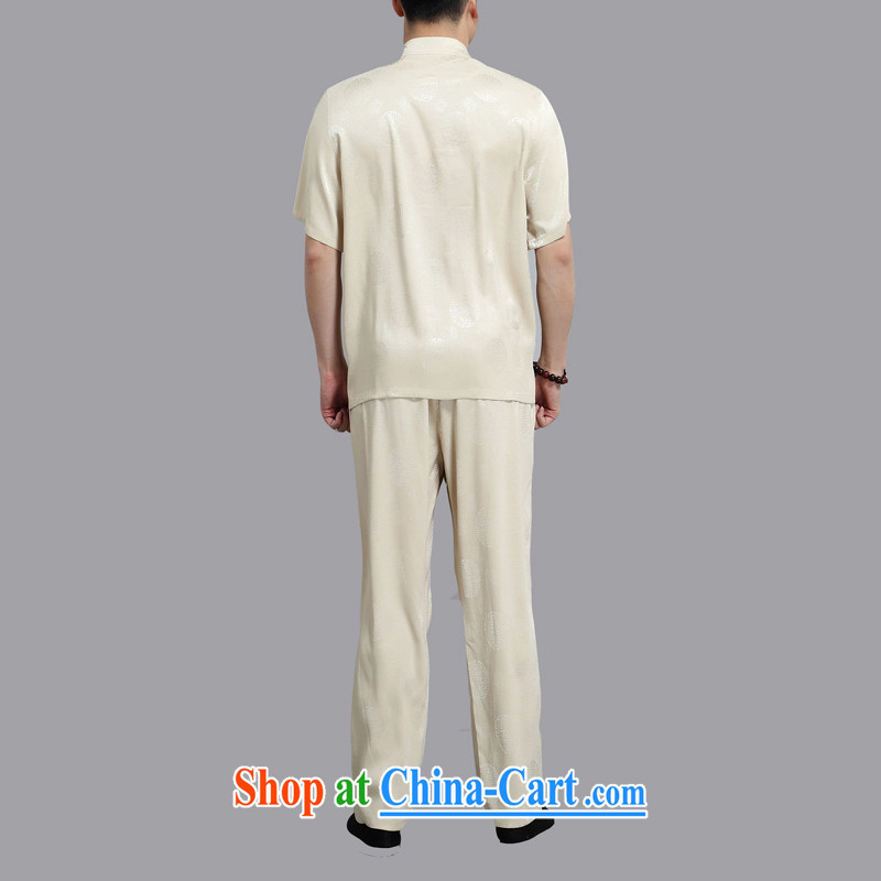 The Carolina boys men's Tang is short-sleeved shirts, served high and Summer Package of Chinese Chinese shirt loose gold XXXXL, AIDS, Tony Blair (AICAROLINA), shopping on the Internet