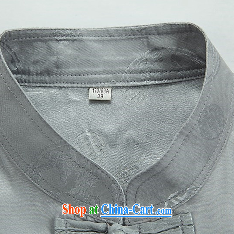 Kim Jong-il chestnut mouse spring and summer men's Tang is set long-sleeved older persons in China and Chinese Grandpa summer gray package L, the chestnut mouse (JINLISHU), shopping on the Internet