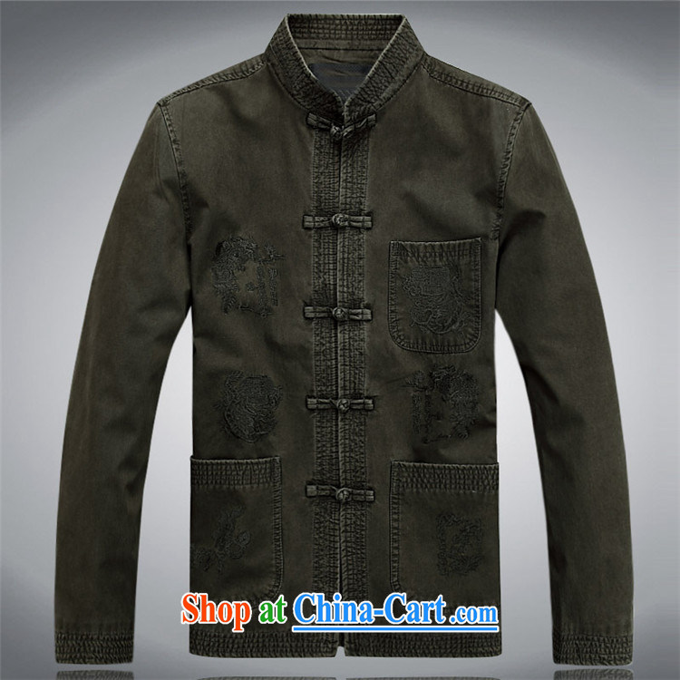 The chestnut mouse spring and summer men Tang with long-sleeved middle-aged and older Chinese men and older persons Tang long-sleeved jacket and dark green XXXL pictures, price, brand platters! Elections are good character, the national distribution, so why buy now enjoy more preferential! Health