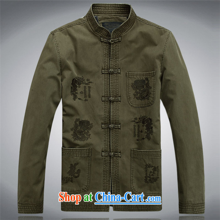 The chestnut mouse spring and summer men Tang with long-sleeved middle-aged and older Chinese men and older persons Tang long-sleeved jacket and dark green XXXL pictures, price, brand platters! Elections are good character, the national distribution, so why buy now enjoy more preferential! Health