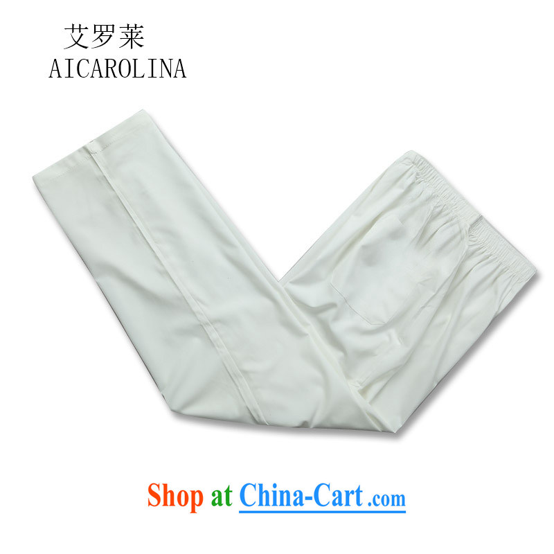 The Carolina boys new short-sleeved Tang package installed in the Men's old men casual summer Chinese clothing elderly ethnic wind white package L, the Tony Blair (AICAROLINA), shopping on the Internet