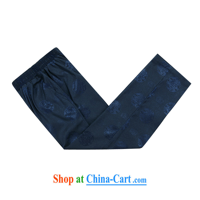 Kim Jong-il chestnut mouse New China wind Elastic waist short pants has been the men's pants and comfortable dark blue XXXXL, the chestnut mouse (JINLISHU), shopping on the Internet