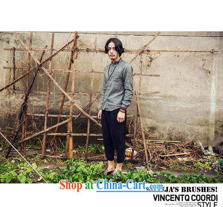 UYUK 2015 spring and summer men's long-sleeved Chinese style Chinese shirt and stylish cotton Ma shirt and dark gray XL pictures, price, brand platters! Elections are good character, the national distribution, so why buy now enjoy more preferential! Health