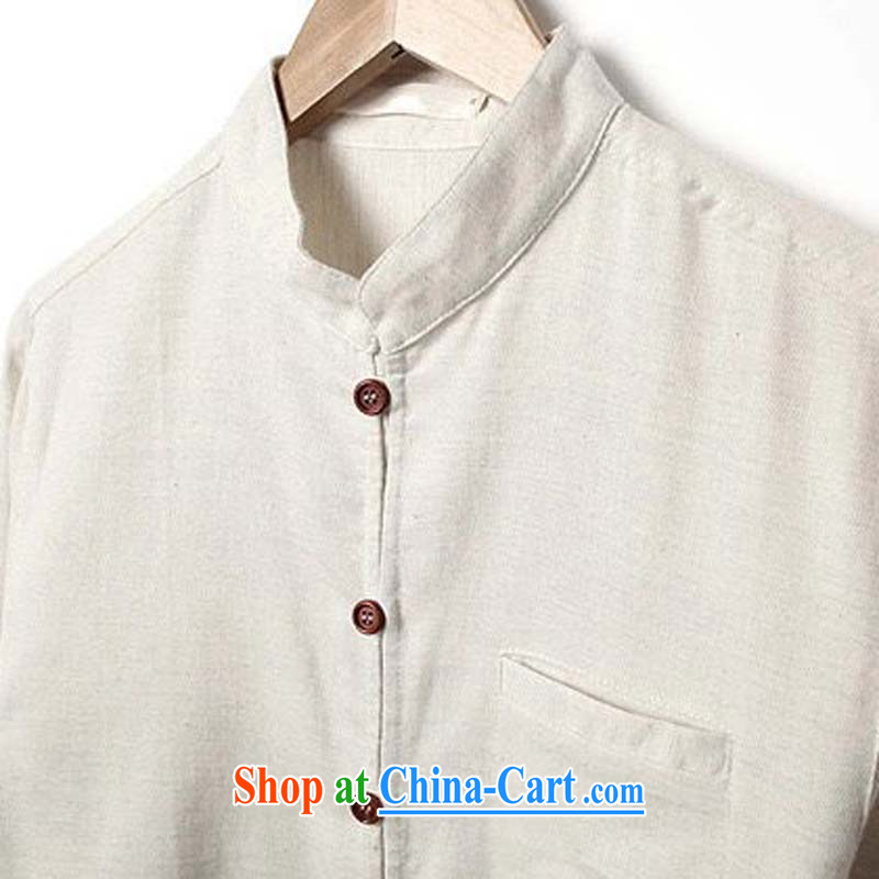UYUK 2015 spring and summer men's long-sleeved Chinese style Chinese shirt and stylish cotton Ma shirt and dark gray XL, UYUK, shopping on the Internet