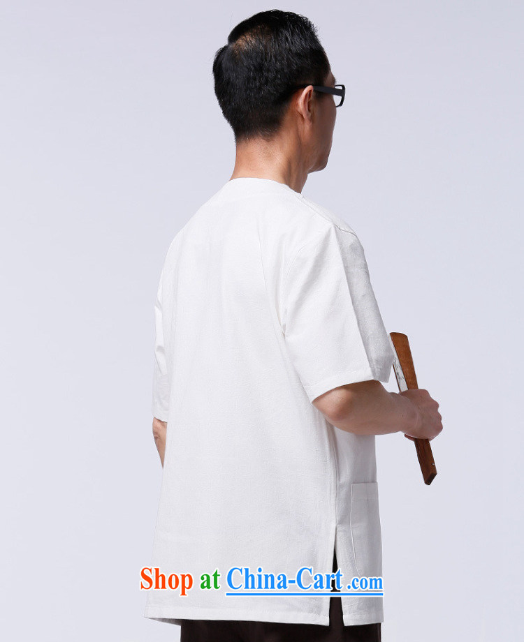 Hao, special summer men's short-sleeved Chinese clothes Chinese wind cotton muslin improved Chinese elderly clothing beige 180 pictures, price, brand platters! Elections are good character, the national distribution, so why buy now enjoy more preferential! Health