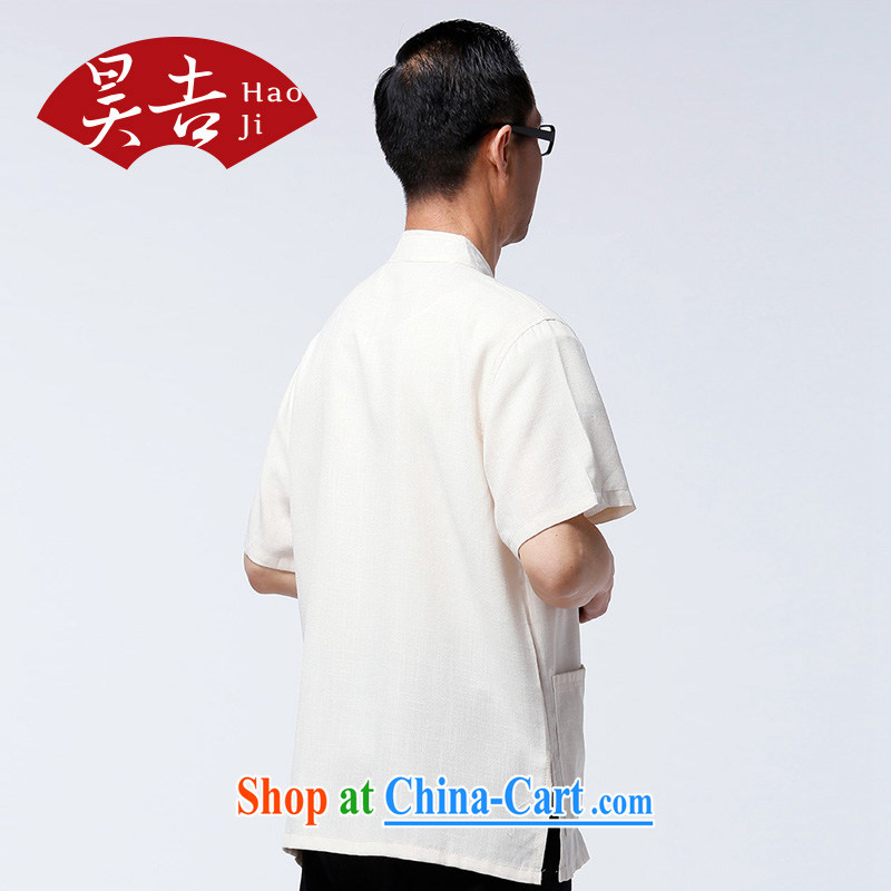 Hao, summer cotton Ma Man Tang replace short-sleeve T-shirt, old Chinese national costumes with Father elderly Chinese White XXXXL, Hao, and shopping on the Internet