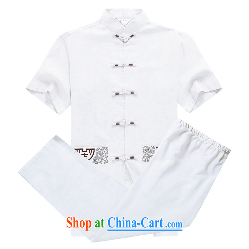 Men's short-sleeved Chinese summer 2015 new male Chinese linen short sleeved T-shirt T-shirt Chinese wind in older men's Chinese D 236 black XXXL, Disney's Prince (CANDYPRINCE), and, on-line shopping
