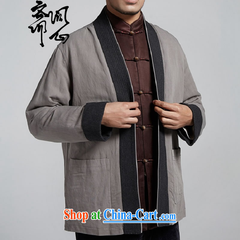 q heart Id al-Fitr electoral and as soon as possible new male male, Chinese improved short Chinese mantle cloak 1109 light gray XXXL, ask heart ID al-Fitr, shopping on the Internet