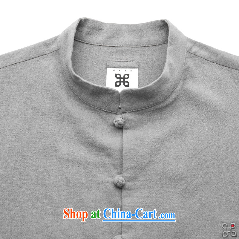 Fujing Qipai Tang China wind, T-shirt Chinese hand-ties, for a vest jacket original cotton the vest and leisure, shoulder spring retro M Gray XL pre-sale 5 days, Fujing Qipai Tang (Design seventang), on-line shopping