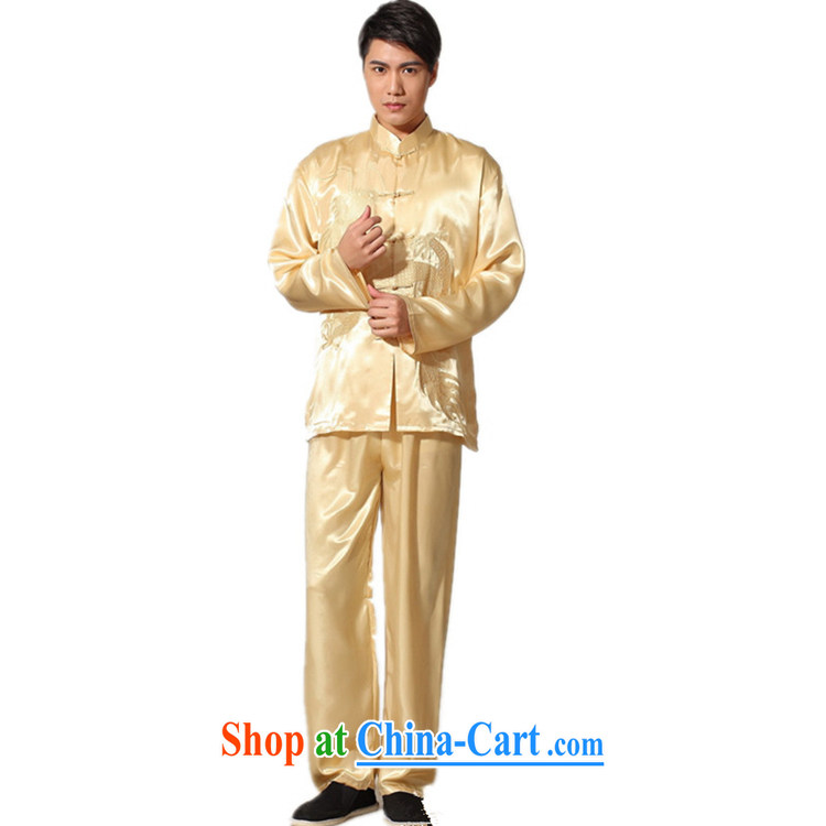 According to fuser stylish new middle-aged and older men and a field for embroidered dragon Tang is packaged and Kung Fu uniform shirt LGD/M 0012 #Cornhusk yellow 2XL pictures, price, brand platters! Elections are good character, the national distribution, so why buy now enjoy more preferential! Health