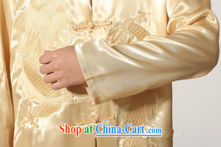 According to fuser stylish new middle-aged and older men and a field for embroidered dragon Tang is packaged and Kung Fu uniform shirt LGD/M 0012 #Cornhusk yellow 2XL pictures, price, brand platters! Elections are good character, the national distribution, so why buy now enjoy more preferential! Health