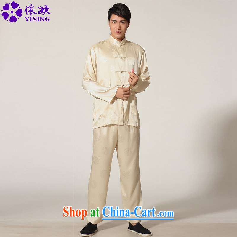 According to fuser stylish new men's China wind improvements has been a tight grain for long-sleeved T-shirt pants Chinese package the Service LGD_M 0049 _ -D gold 3XL