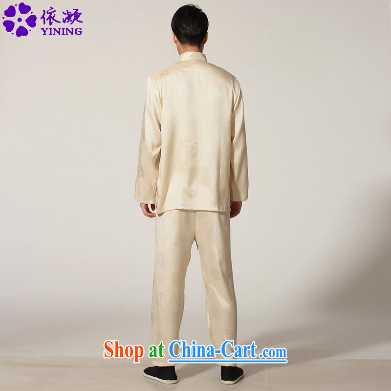 According to fuser stylish new men's China wind improvements has been a hard-pressed tablets for long-sleeved T-shirt pants Chinese package the Service LGD/M 0049 # -D gold 3XL, according to fuser, shopping on the Internet
