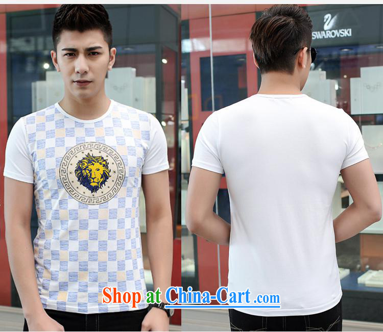 Health concerns women * Men's 2015 summer Korean men's short-sleeved T-shirt men's cotton round-collar tartan tiger head stamp short-sleeved men's gray 3 XL pictures, price, brand platters! Elections are good character, the national distribution, so why buy now enjoy more preferential! Health