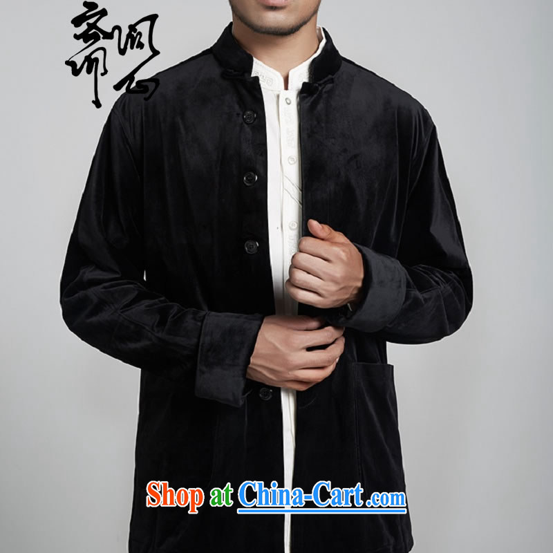 q heart Id al-Fitr (the health fall and winter New Products men's Chinese jacket, collar-tie Tang jackets jackets 1167 black M, ask heart ID al-Fitr, shopping on the Internet