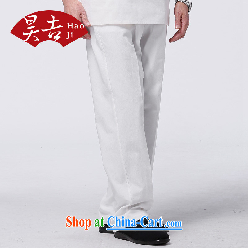 Hao, summer cotton middle-aged and older men's short pants Ethnic Wind father loose trousers summer has been and trousers beige 185, Ho-gil, shopping on the Internet