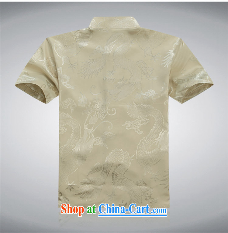 Top Luxury 2015 new middle-aged and older summer Chinese men and set the dragon men's XL father Tang is the charge-back short sleeve fitted T-shirt Black Kit 170 pictures, price, brand platters! Elections are good character, the national distribution, so why buy now enjoy more preferential! Health