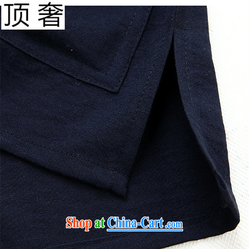 Top Luxury pure cotton Chinese men and summer, older men short-sleeved Chinese Package white hand-tie Chinese short-sleeved Leisure package father Father With a collared T-shirt blue shirt 190 with the top luxury, shopping on the Internet