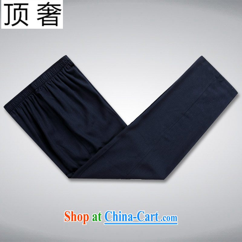 Top Luxury linen short-sleeve kit Dad installed China wind male cotton half sleeve blue men Chinese older people in the short-sleeved Chinese-tie kit exercise clothing cynosure serving blue package 180, the top luxury, shopping on the Internet