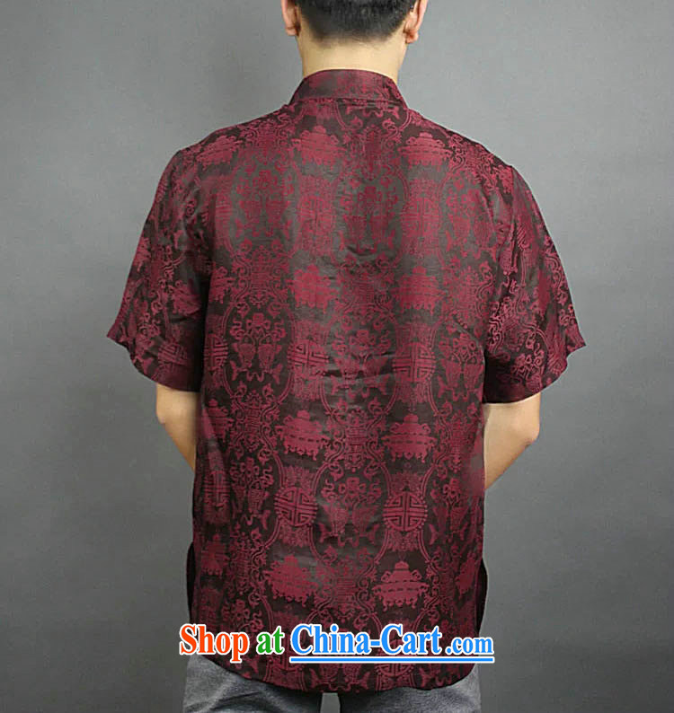 Federal Bob poetry short-sleeved Chinese men and 2015 summer New China wind sauna silk Chinese elderly in Hong Kong with his father by replacing high-end silk Tang red 190 pictures, price, brand platters! Elections are good character, the national distribution, so why buy now enjoy more preferential! Health