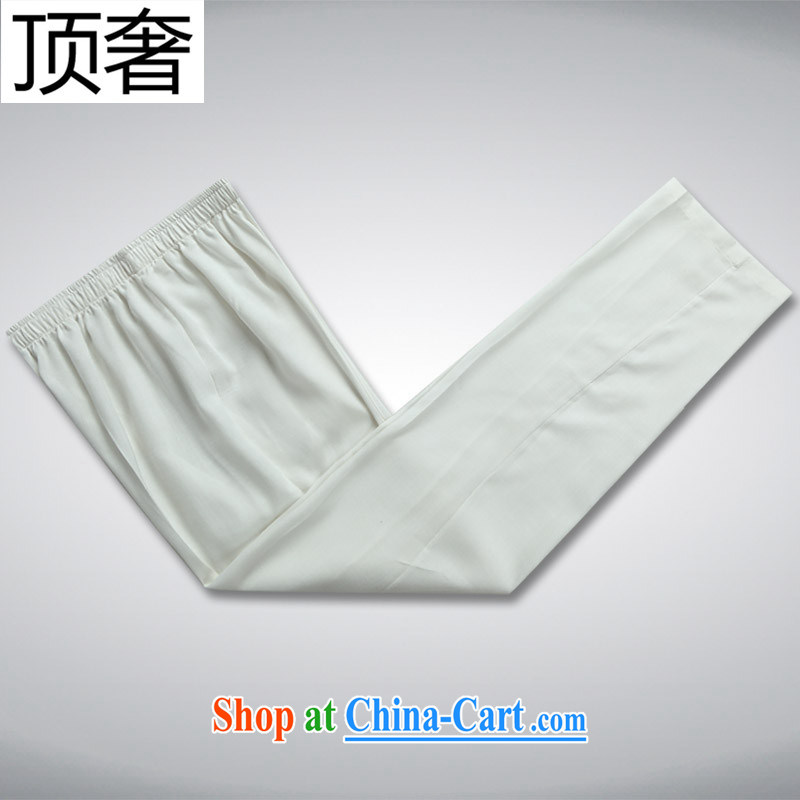 Top luxury Chinese men and elderly in short sleeve T-shirt with pants father with Chinese national summer Chinese Wind and Han-serving Nepal summer T-shirt pants and white package 190, the top luxury, shopping on the Internet
