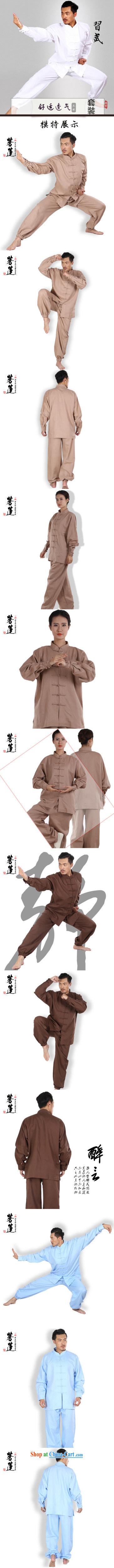Restrictive Lin linen cotton men and women the commission autumn summer, Tai Chi, long-sleeved clothing Nepal retreat morning martial arts practitioners performing service brown XL pictures, price, brand platters! Elections are good character, the national distribution, so why buy now enjoy more preferential! Health