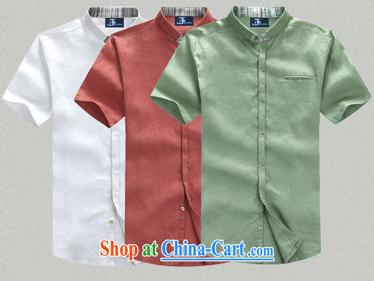 Jack And Jacob - Wolf JIEYA - WOLF New Tang replace short-sleeve men's small flip style Leisure cotton the solid color summer male Chinese shirt trend with light green 190/XXXL pictures, price, brand platters! Elections are good character, the national distribution, so why buy now enjoy more preferential! Health