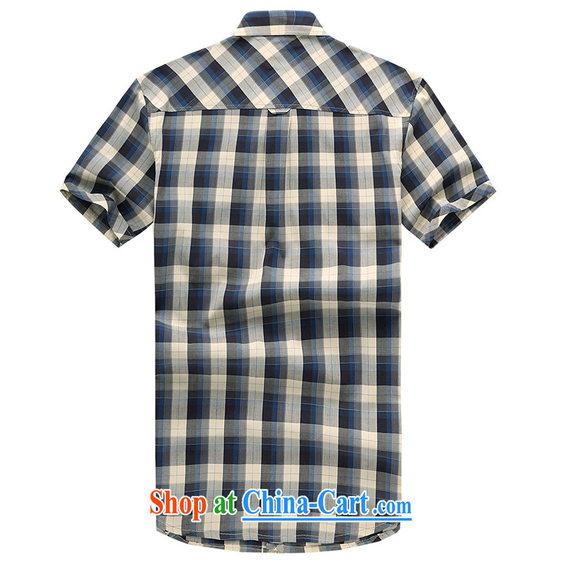 Jeep VEHICLES WITH SHORT men's short-sleeved lapel checkered dark business youth leisure cotton casual shirt 631 red L, Roma shields, and shopping on the Internet