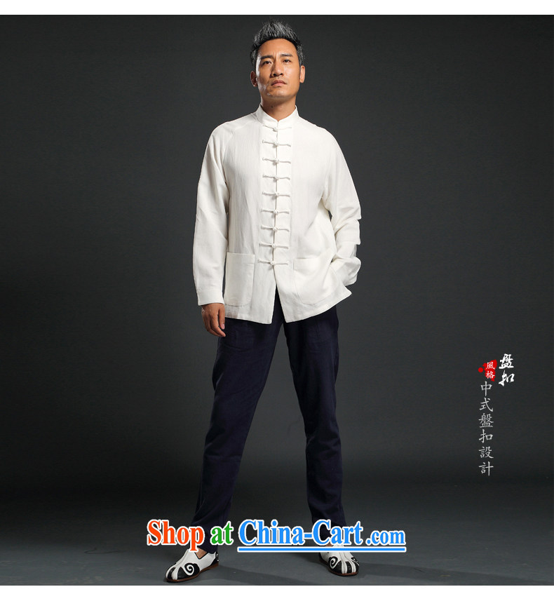 Internationally renowned Chinese male China wind spring long-sleeved Ethnic Wind Chinese, apply for a new smock-tie Han-men and white 3 XL pictures, price, brand platters! Elections are good character, the national distribution, so why buy now enjoy more preferential! Health