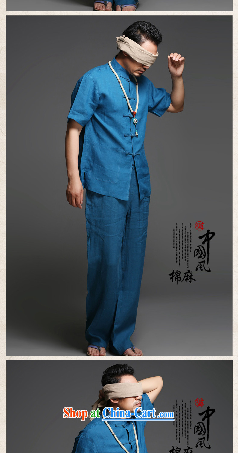Internationally renowned Chinese style in 2015 older men's casual linen tray clip short-sleeved-tie retro relaxed and Chinese Kit dark blue (short-sleeved) Movement (3XL) pictures, price, brand platters! Elections are good character, the national distribution, so why buy now enjoy more preferential! Health