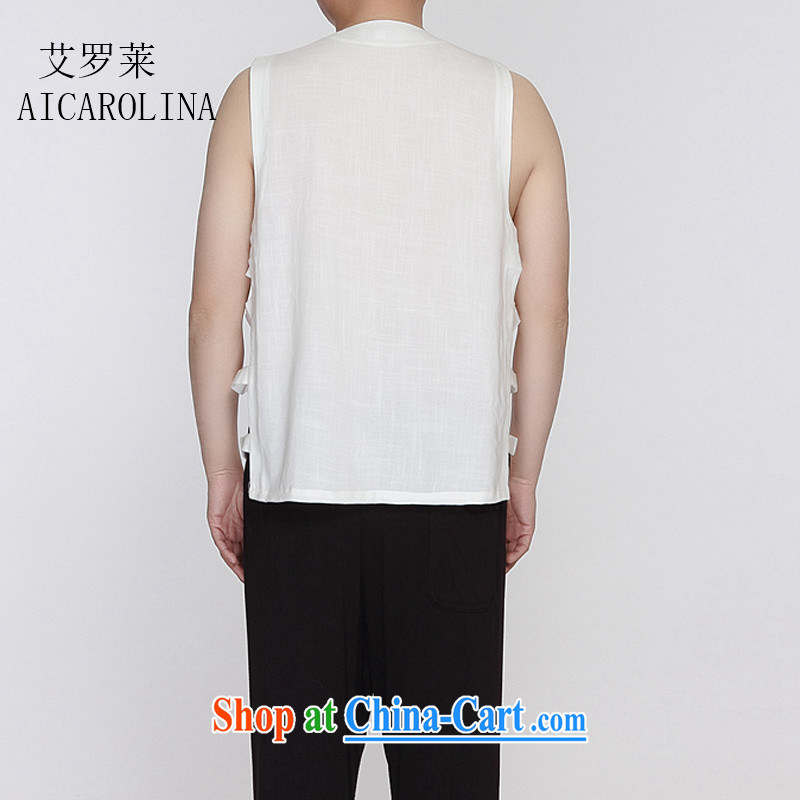 The Carolina boys 2015 new summer male Chinese T-shirts vest, shoulder a no-t-shirts Chinese character T-shirt white XXXL, AIDS, Tony Blair (AICAROLINA), and, on-line shopping