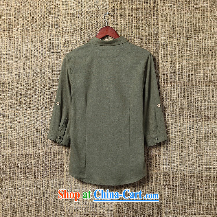 Extreme first 2015 summer China wind culture T-shirt Chinese, for the charge of 7 shirt-sleeved linen shirt men's powder blue XXL pictures, price, brand platters! Elections are good character, the national distribution, so why buy now enjoy more preferential! Health