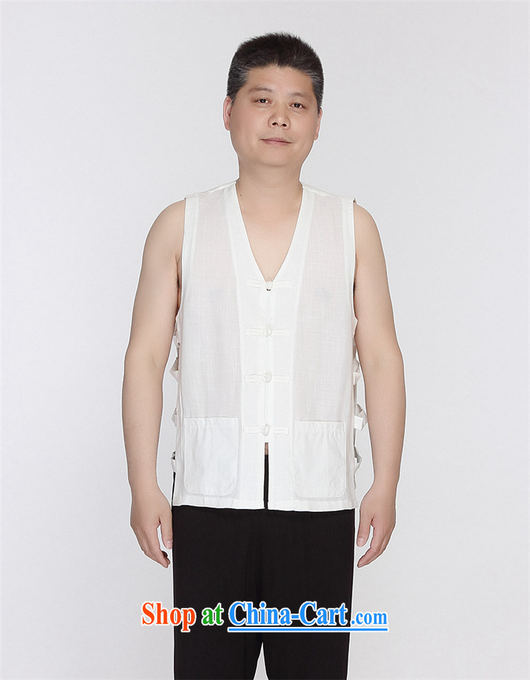 The poppy in the older summer men and a Chinese vest Tang with the shoulder eschewed the folder cool T-shirt beige XXXL pictures, price, brand platters! Elections are good character, the national distribution, so why buy now enjoy more preferential! Health
