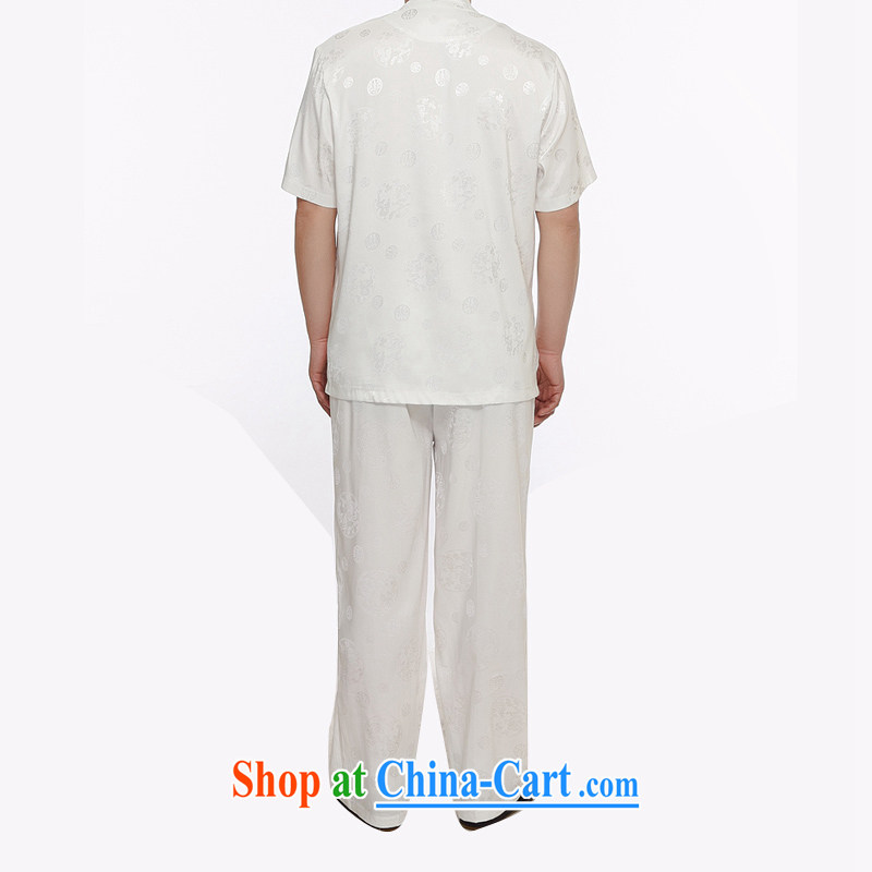 The chestnut mouse summer Tang is short-sleeved and older Chinese men and a short-sleeved XL men Tang package containing white XXXL, the chestnut mouse (JINLISHU), and shopping on the Internet