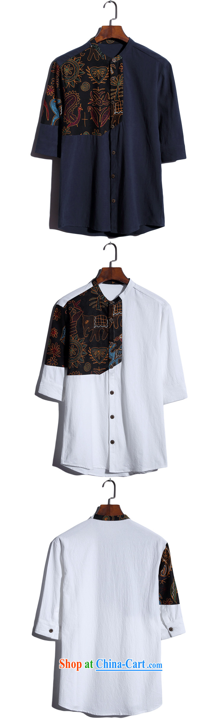 Happy Ka China wind 7 cuffs and collar large code linen short-sleeve shirt DC 6801 Tibetan cyan 5 XL pictures, price, brand platters! Elections are good character, the national distribution, so why buy now enjoy more preferential! Health