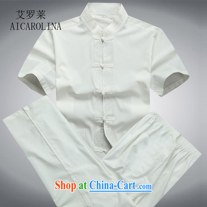 The Carolina boys 2015 summer new middle-aged short-sleeved Tang load package men's half sleeve Chinese men's father with white package 190/XXXL, the Tony Blair (AICAROLINA), shopping on the Internet