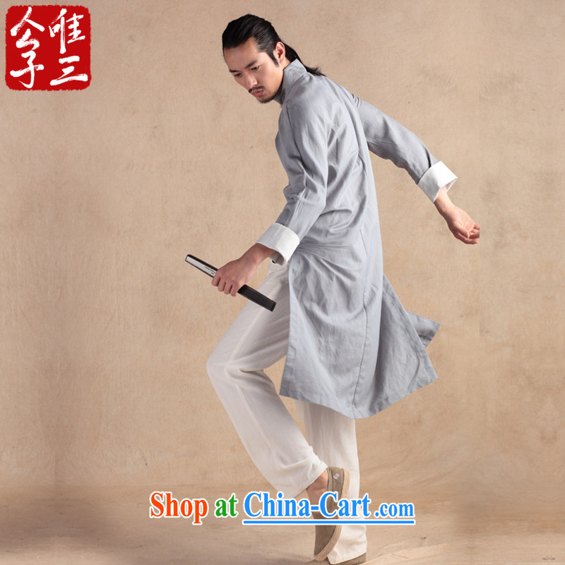 Only 3 Chinese wind-up speaker cultivating flax cotton the Chinese jacket national costumes and spring ethnic wind load Tang Yuen Black Movement (XXL), only 3, online shopping