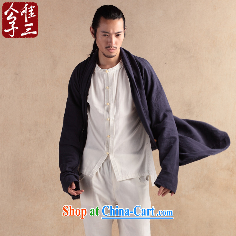 Only 3 Chinese wind no taboo gown Han-T-shirt Tang jackets ethnic wind linen cotton Ma Man-yi spring and summer the Commission this movement (XXL), only 3, online shopping