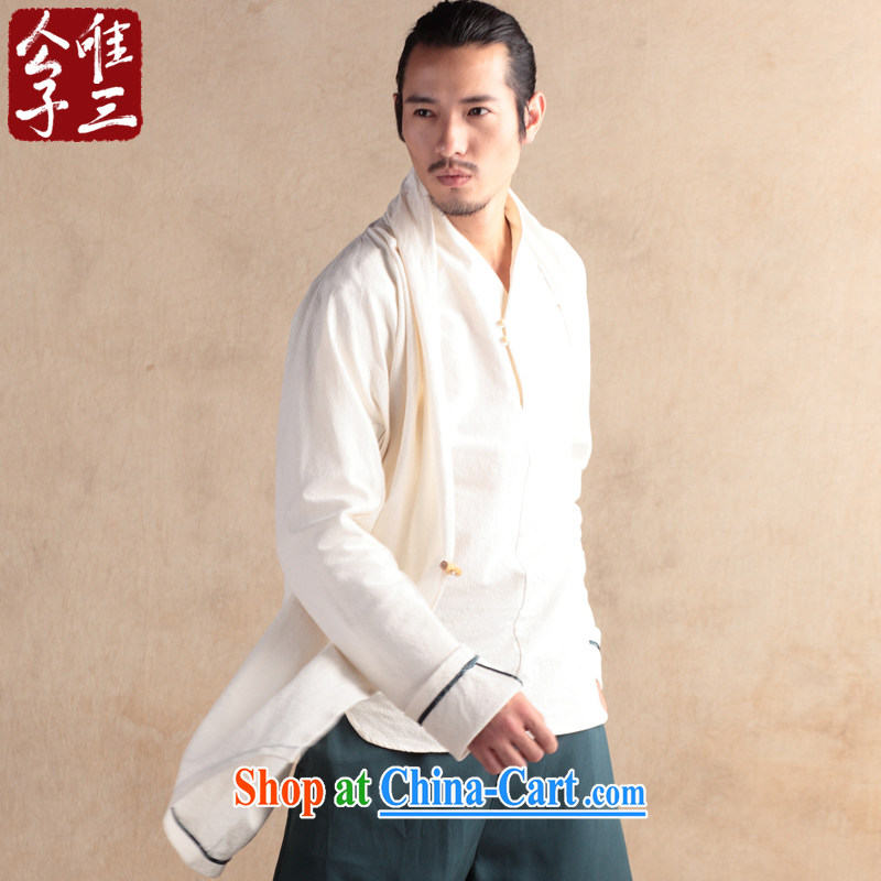 Only 3 Chinese wind no taboo gown Han-T-shirt Tang jackets ethnic wind linen cotton Ma Man-yi spring and summer the Commission this movement (XXL), only 3, online shopping