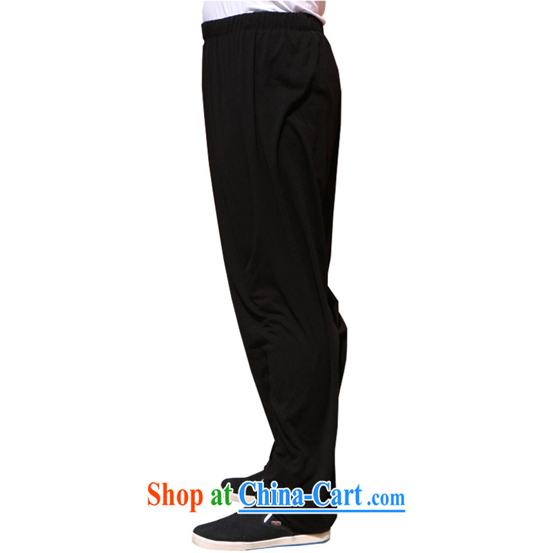 This figure skating Pavilion new summer, older men's relaxed and comfortable father the code lantern pants jogging pants elasticated waist high cotton the breathable ethnic wind black, code, and Yeon Shu pavilion, and, shopping on the Internet