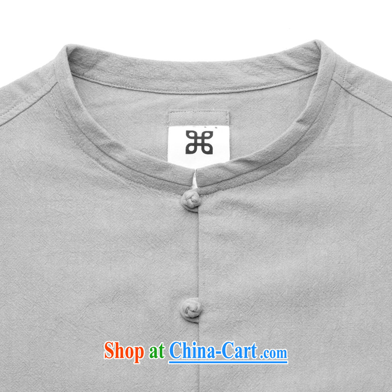 Fujing Qipai Tang China wind man 7 T-shirt original cuff in Chinese-tie shirt stylish Chinese T-shirt spring and summer new male and black S, Fujing Qipai Tang (Design seventang), online shopping