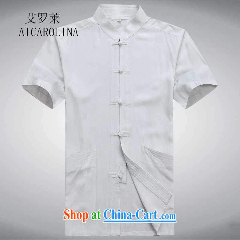 The summer, new Chinese middle-aged men, led the charge-back lounge Tang replace short-sleeve white XXXL