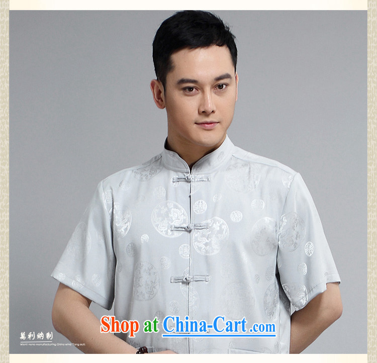 10,000, in summer 2015, Tang with a short-sleeved shirt T package of China wind men's wedding dress Kit W 1502 blue 190 pictures, price, brand platters! Elections are good character, the national distribution, so why buy now enjoy more preferential! Health