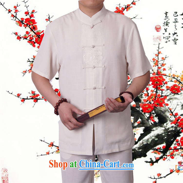 Factory direct British, Mr Rafael Hui, 15 summer's father is Chinese, for men and short-sleeved Tang Single Part/Package China wind men's summer burglary to package the beige 190 pictures, price, brand platters! Elections are good character, the national distribution, so why buy now enjoy more preferential! Health