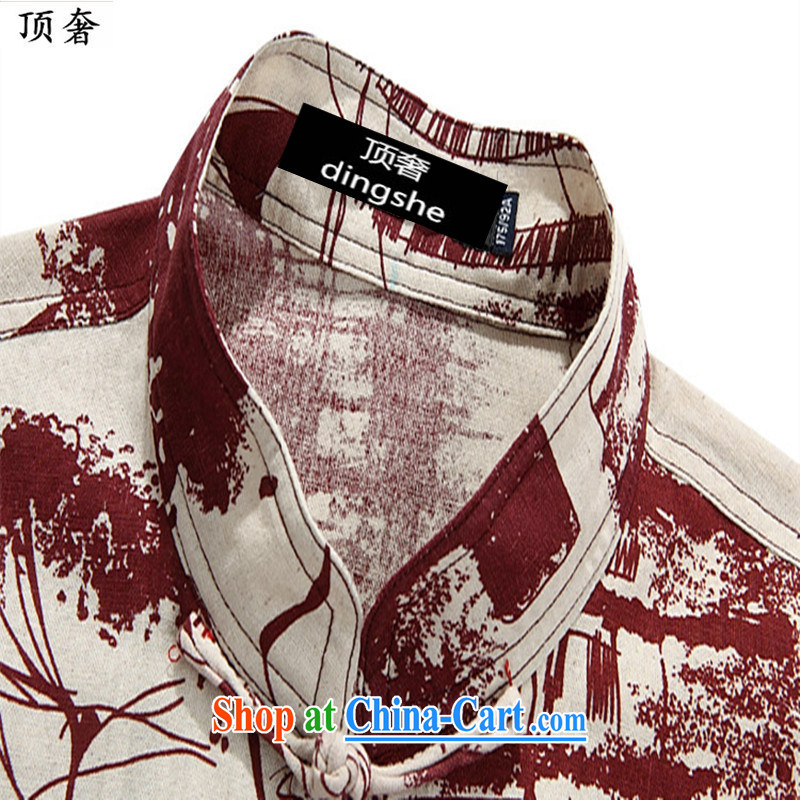 Top Luxury 2015 New China wind men's young Chinese men and a short-sleeved summer cotton shirt the shirt cultivating Chinese men's national costume for the 6013 190 and the top luxury, shopping on the Internet