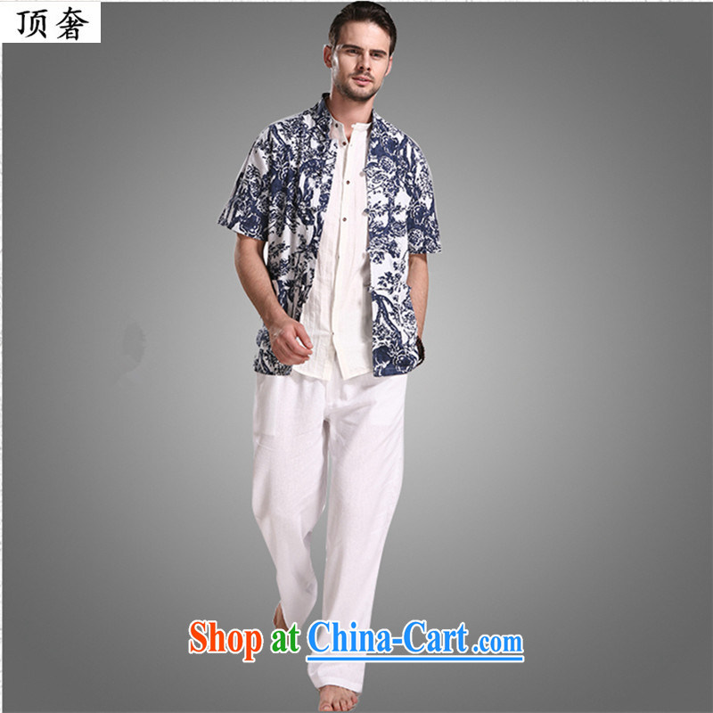 Top Luxury 2015 new Chinese Chinese-tie up for half-T-shirt T-shirt middle-aged and young summer new Chinese Wind and Cheong Wa Dae, short-sleeved shirt T 6006 190 colorful, top luxury, shopping on the Internet