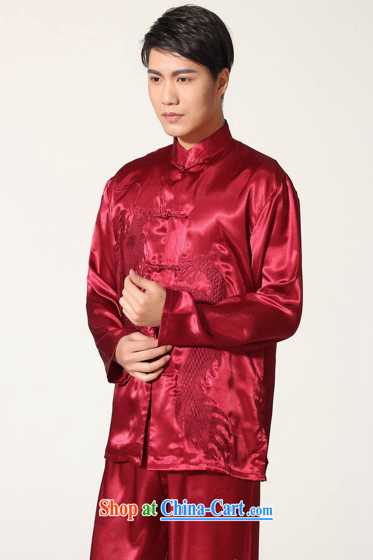 Ko Yo vines into exciting and 2015 New Men's Chinese Embroidery Dragon deck with damask Chinese Tai Chi Kit Tang replace the collar long-sleeved T-shirt kung fu two kits and loading M M 0014 0012 XXL pictures, price, brand platters! Elections are good character, the national distribution, so why buy now enjoy more preferential! Health