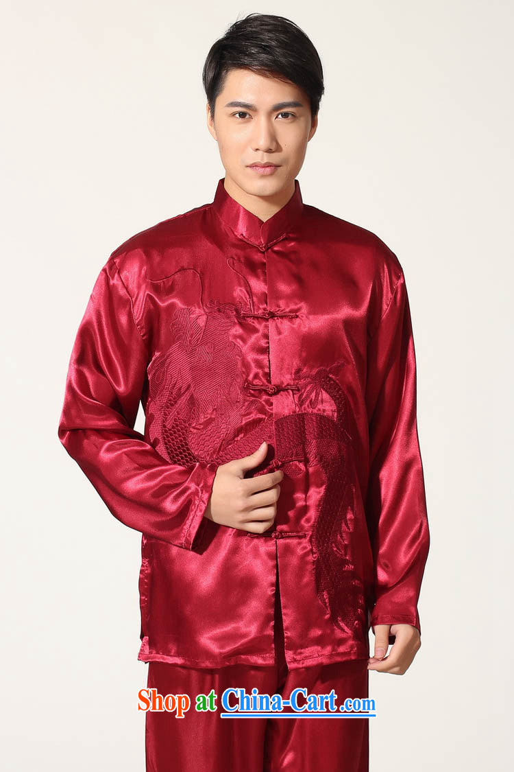 Ko Yo vines into exciting and 2015 New Men's Chinese Embroidery Dragon deck with damask Chinese Tai Chi Kit Tang replace the collar long-sleeved T-shirt kung fu two kits and loading M M 0014 0012 XXL pictures, price, brand platters! Elections are good character, the national distribution, so why buy now enjoy more preferential! Health